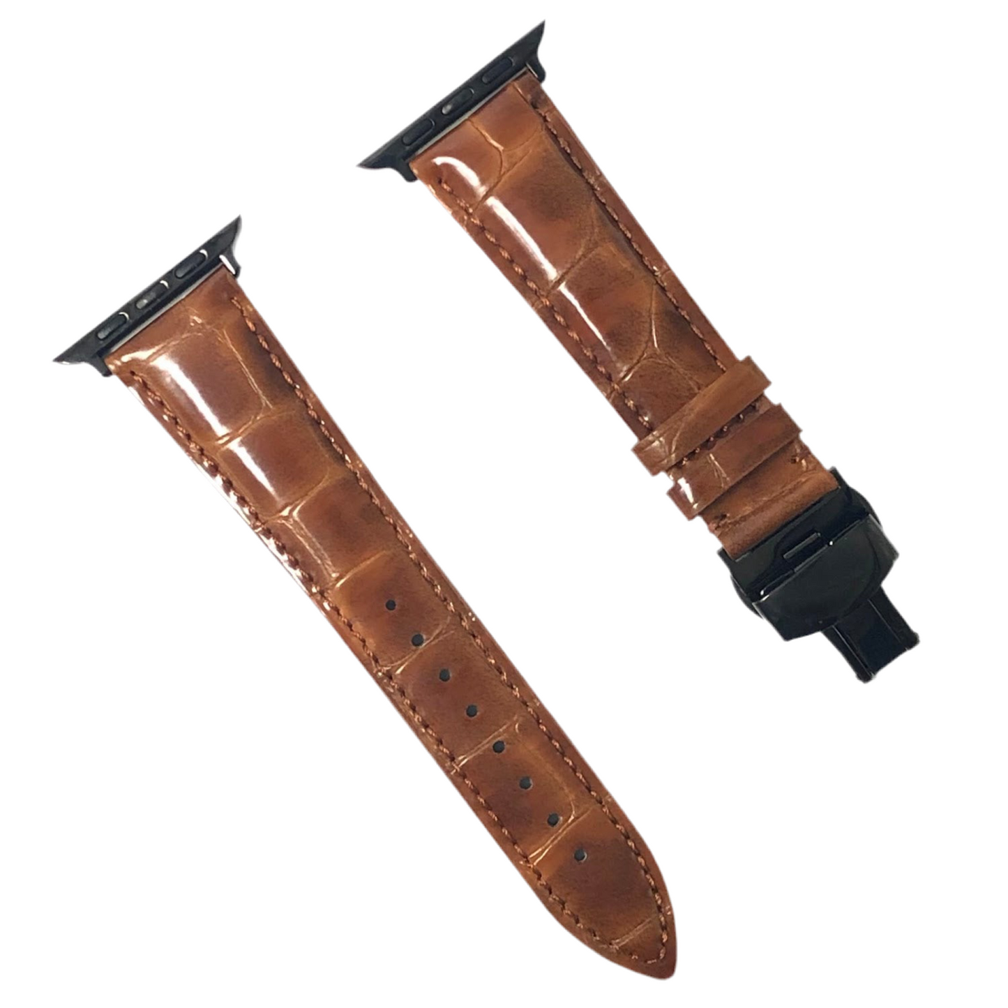 Classic Crazy Horse Oil Leather Butterfly Buckle Strap (Light Brown)
古典瘋馬油皮蝴蝶扣錶帶 (淺棕)