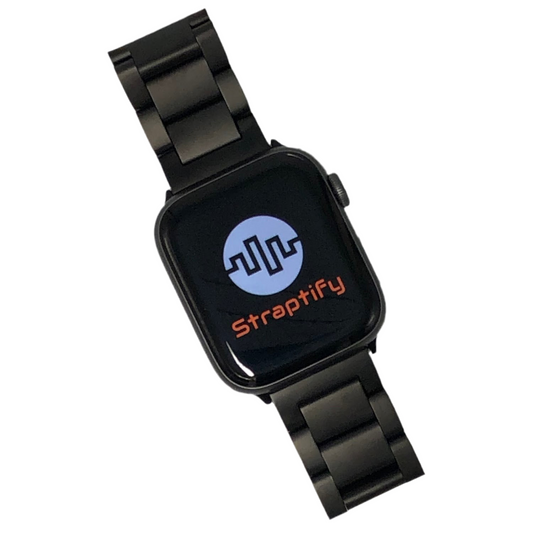 Matte Black Solid Stainless Steel Strap  磨砂黑實心不銹鋼錶帶
