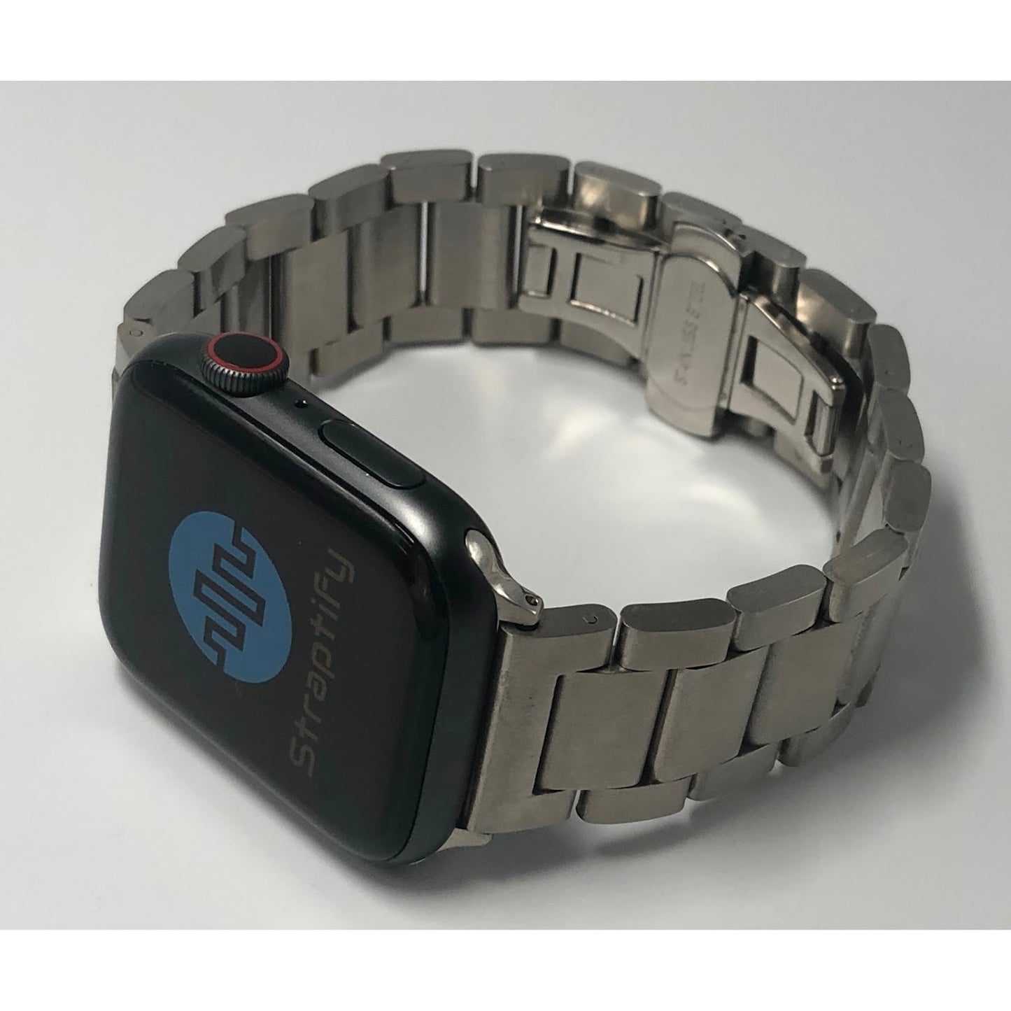 Matte Silver Solid Stainless Steel Strap 磨砂銀實心不銹鋼錶帶