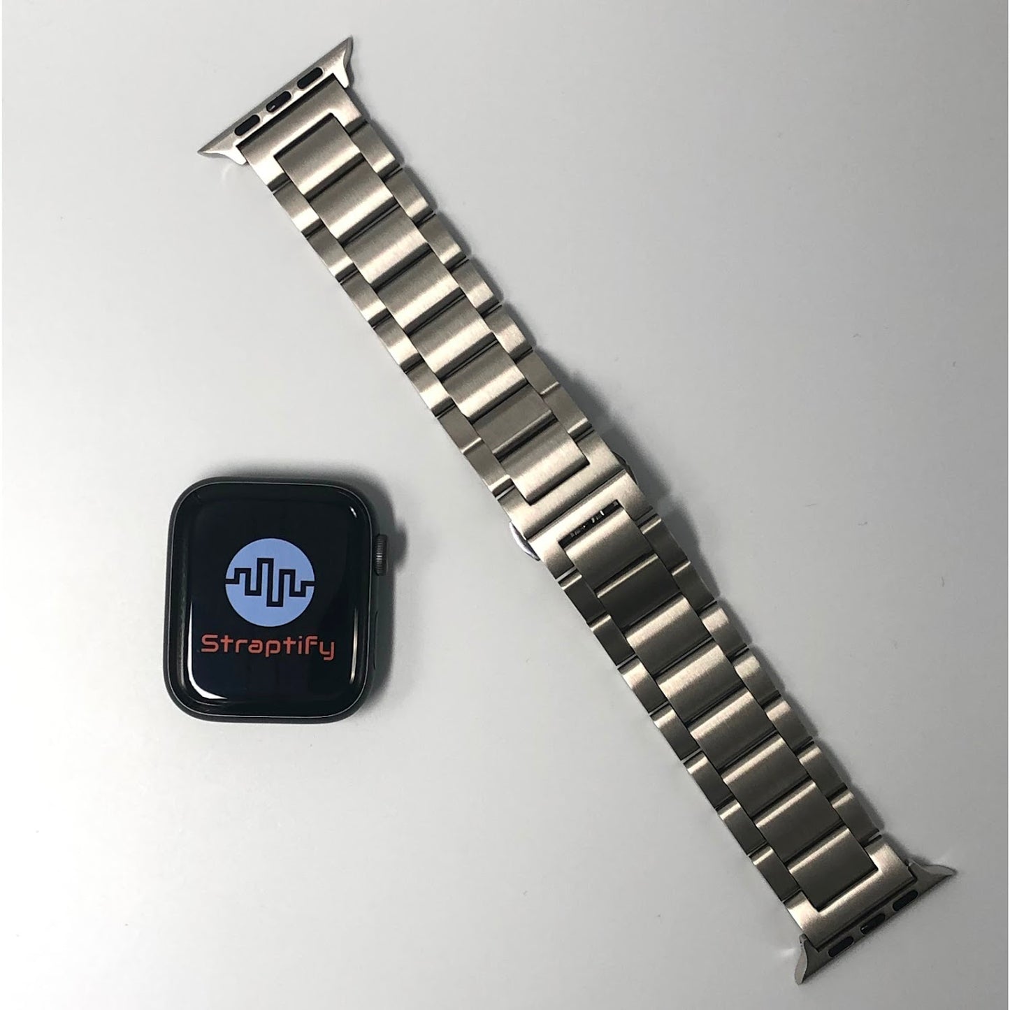 Matte Silver Solid Stainless Steel Strap 磨砂銀實心不銹鋼錶帶