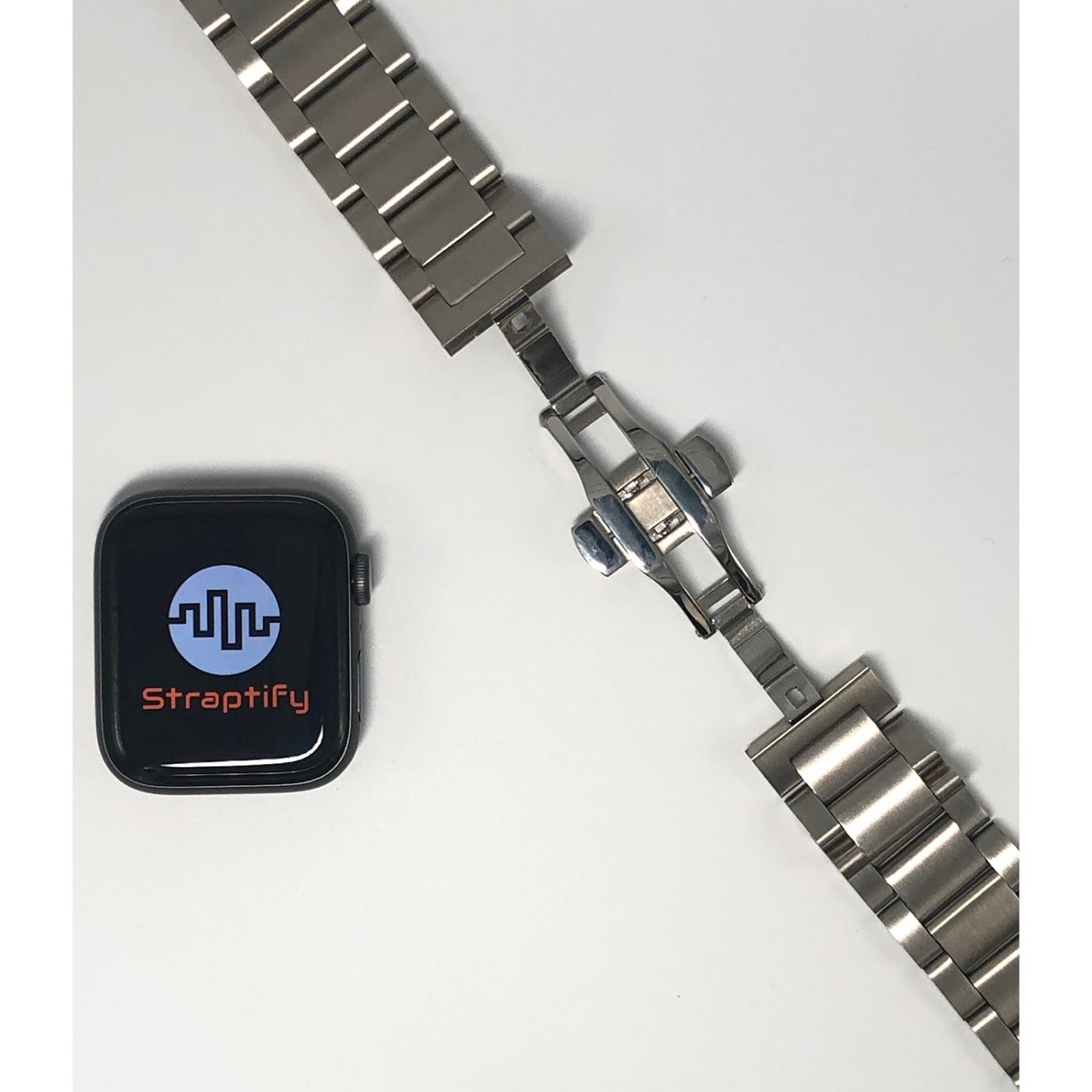 Matte Silver Solid Stainless Steel Strap 磨砂銀實心不銹鋼錶帶