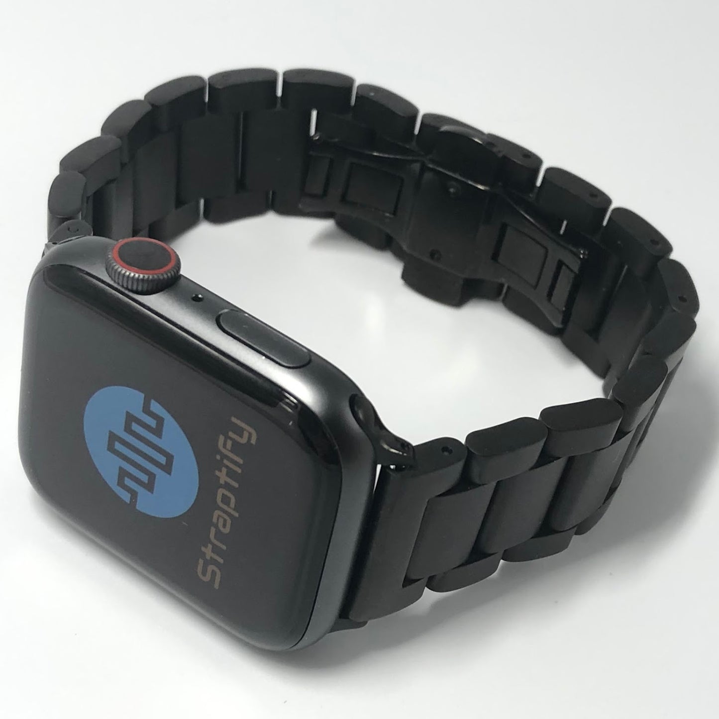 Matte Black Solid Stainless Steel Strap 磨砂黑實心不銹鋼錶帶