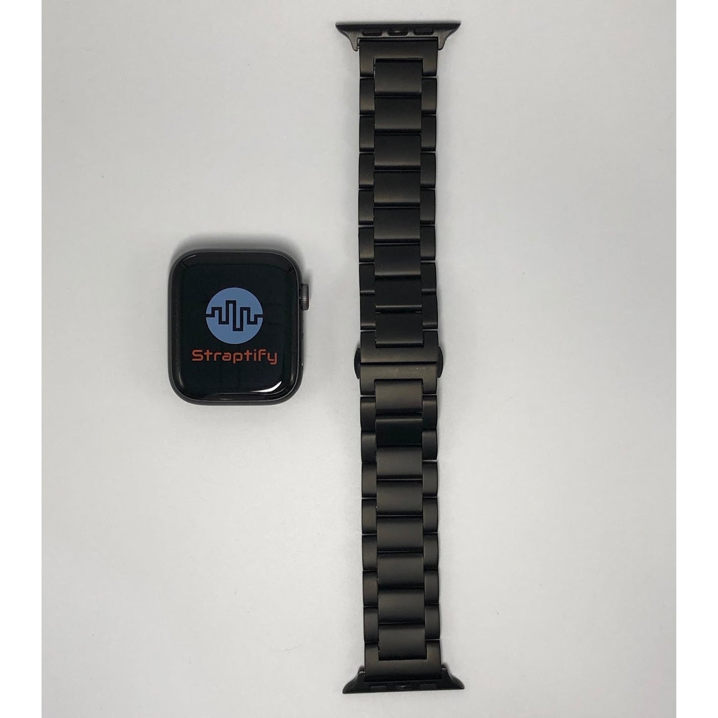 Matte Black Solid Stainless Steel Strap 磨砂黑實心不銹鋼錶帶