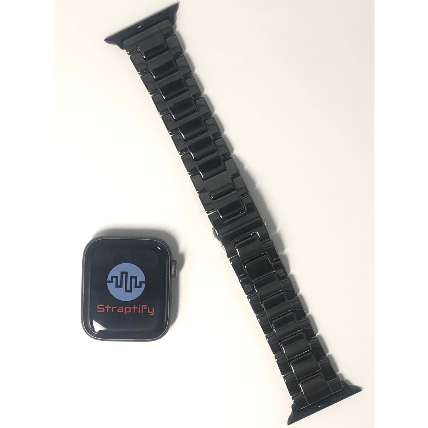 Bright Black Cermaic Strap
亮黑陶瓷錶帶