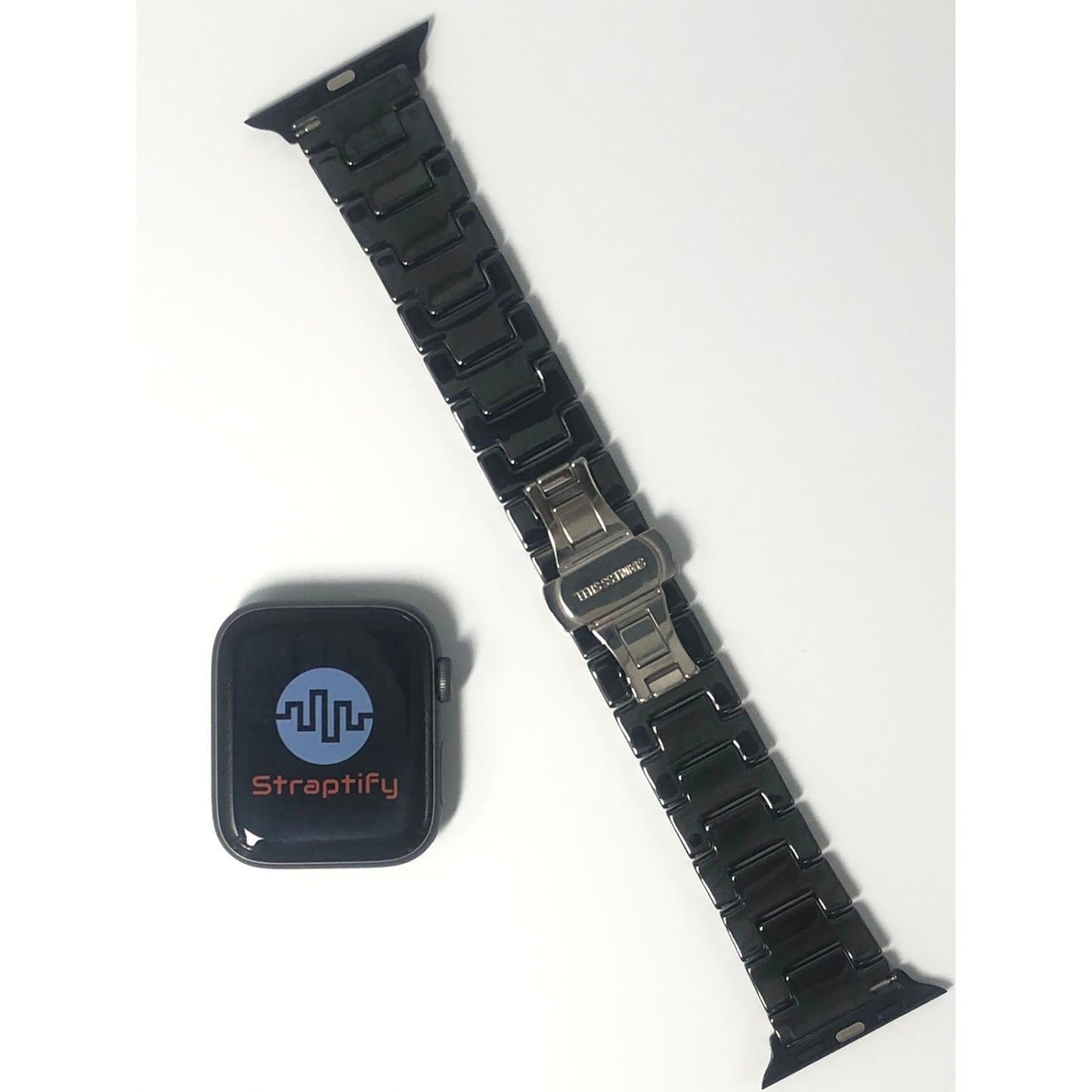 Bright Black Cermaic Strap
亮黑陶瓷錶帶