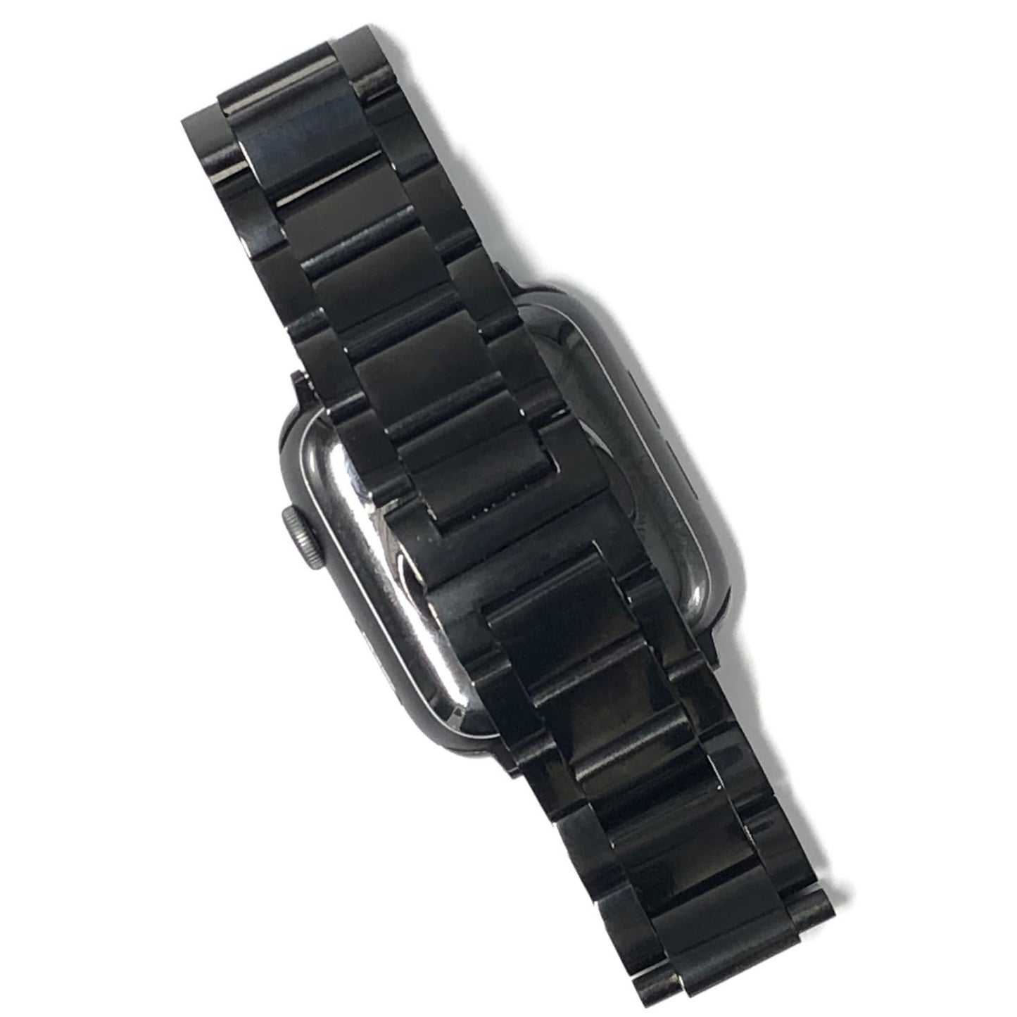 Shiny black stainless steel butterfly buckle strap 亮面黑不銹鋼蝴蝶扣錶帶