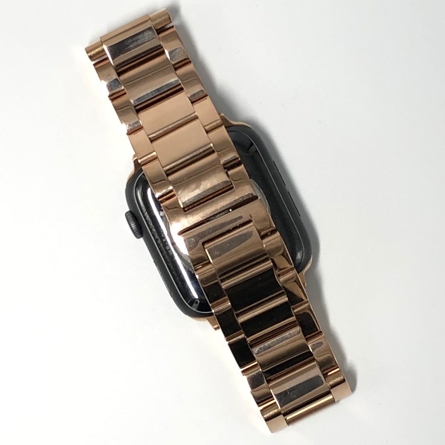 Shiny rose gold stainless steel butterfly buckle strap 亮面玫瑰金不銹鋼蝴蝶扣錶帶