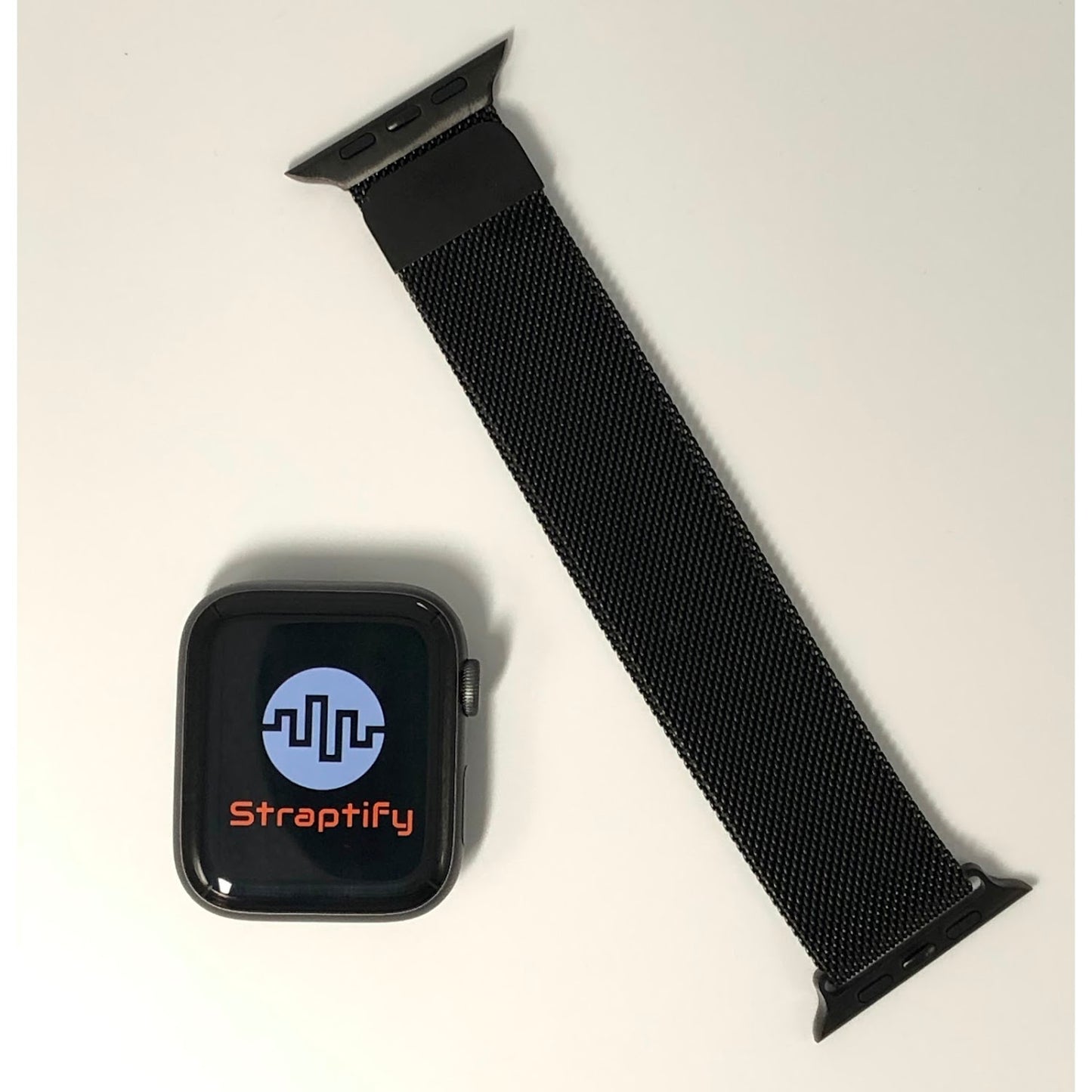 Black milanese magnetic buckle strap 黑色米蘭尼斯磁力扣錶帶