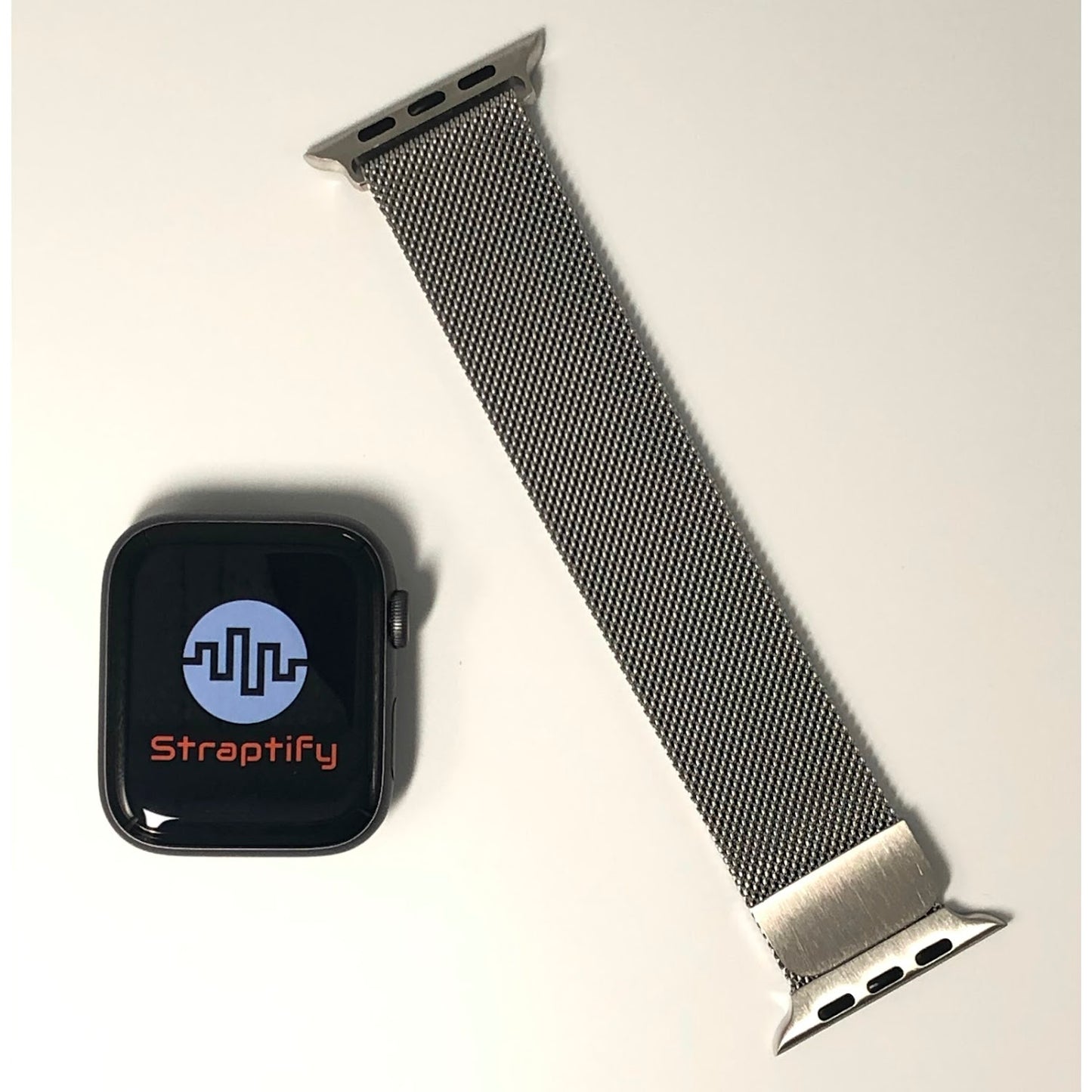 Silver milanese magnetic buckle strap 銀米蘭尼斯磁力扣錶帶