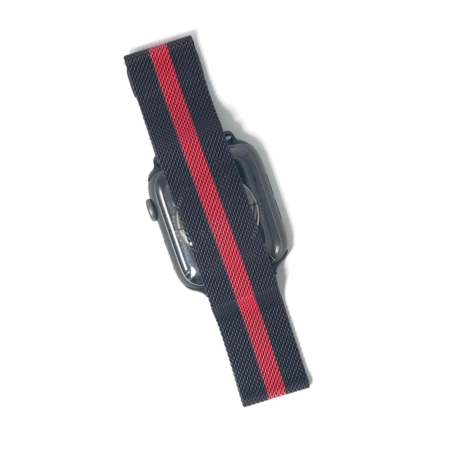 Black Redmilanese magnetic buckle strap 黑紅色米蘭尼斯磁力扣錶帶
