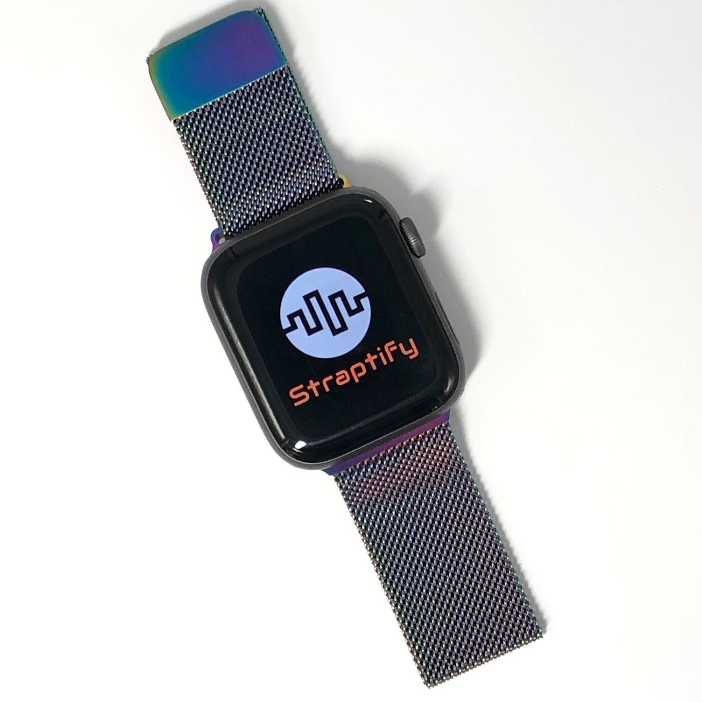 Rainbow milanese magnetic buckle strap 彩虹色米蘭尼斯磁力扣錶帶