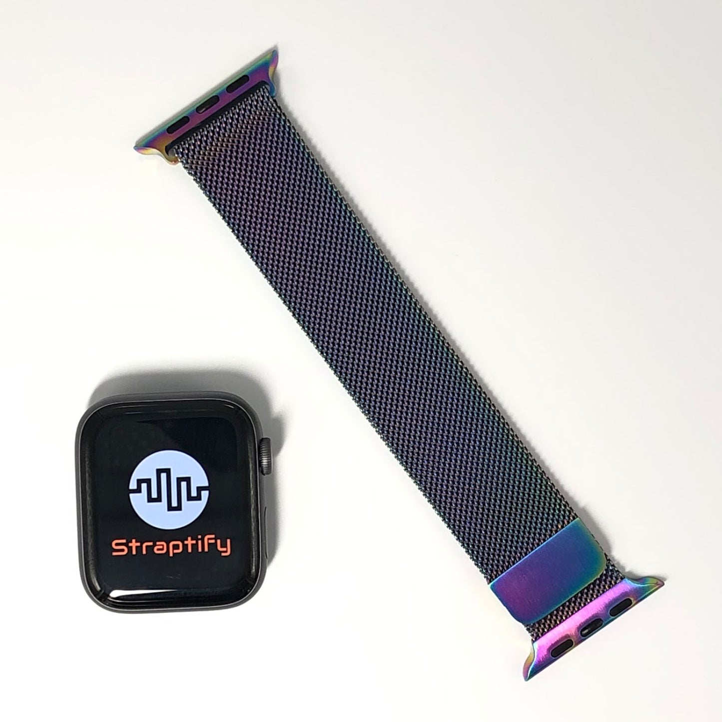 Rainbow milanese magnetic buckle strap 彩虹色米蘭尼斯磁力扣錶帶