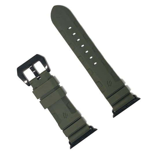 Diving Rubber Watchband - Military Green 潛水橡膠錶帶-軍綠