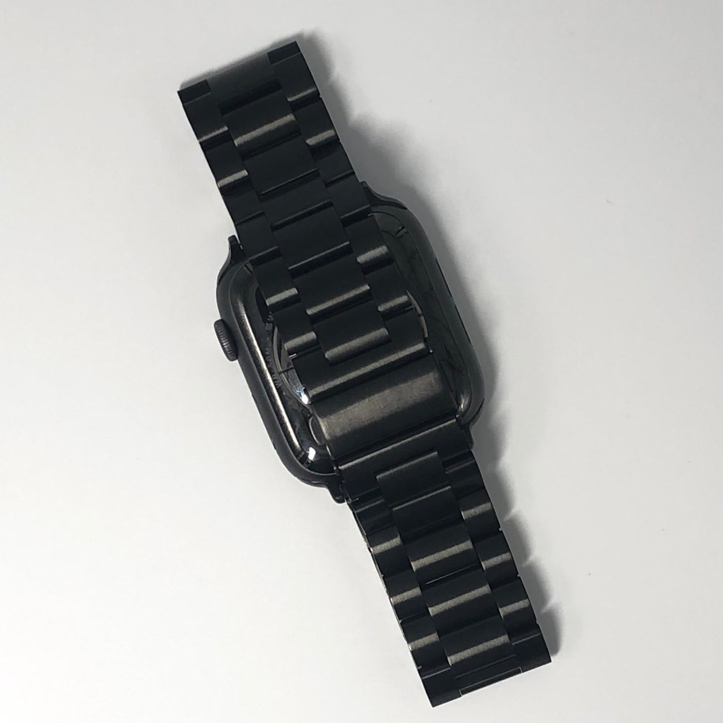 Three-beaded stainless steel strap - black 三珠不銹鋼錶帶 - 黑色