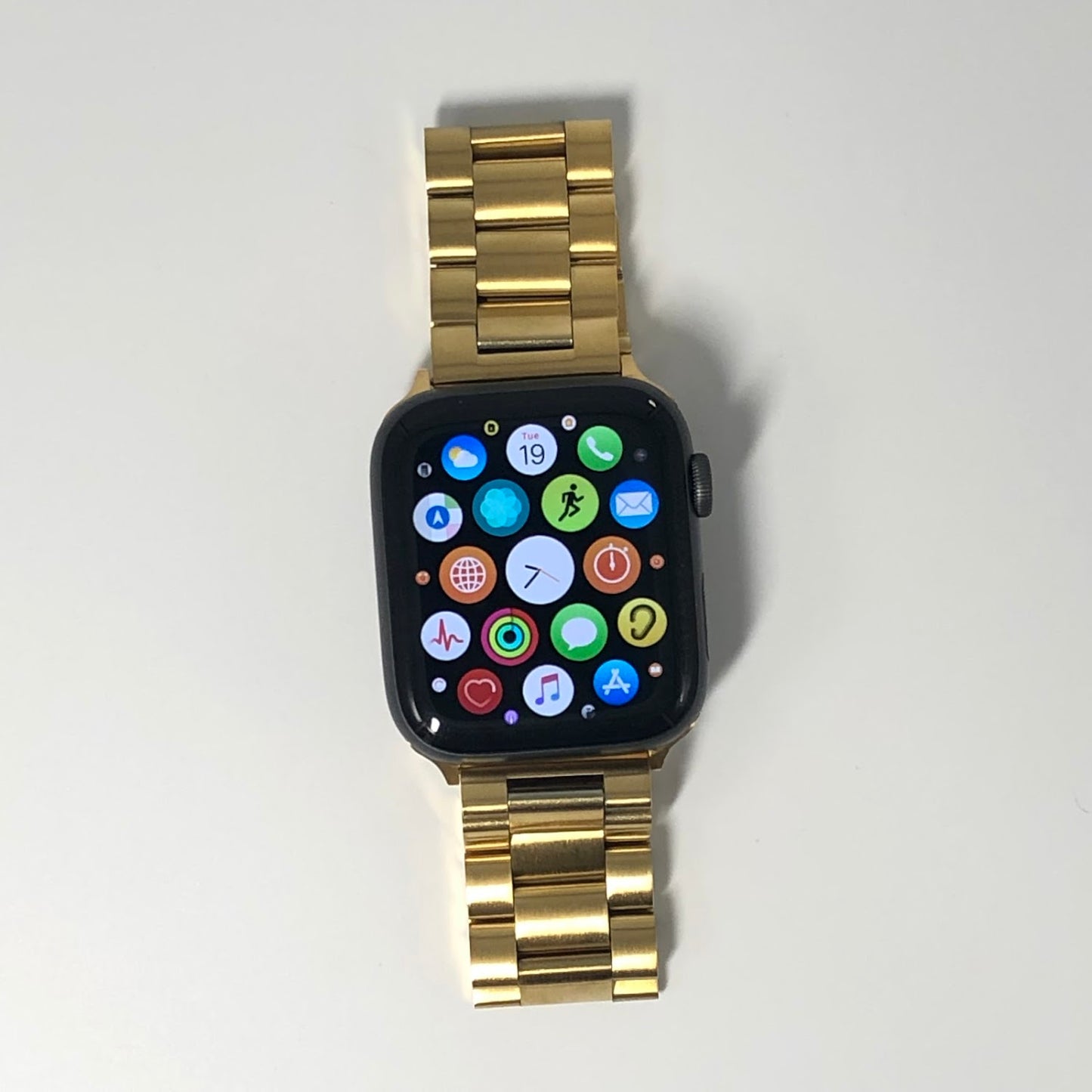 Three-beaded stainless steel strap - Gold 三珠不銹鋼錶帶 - 金色