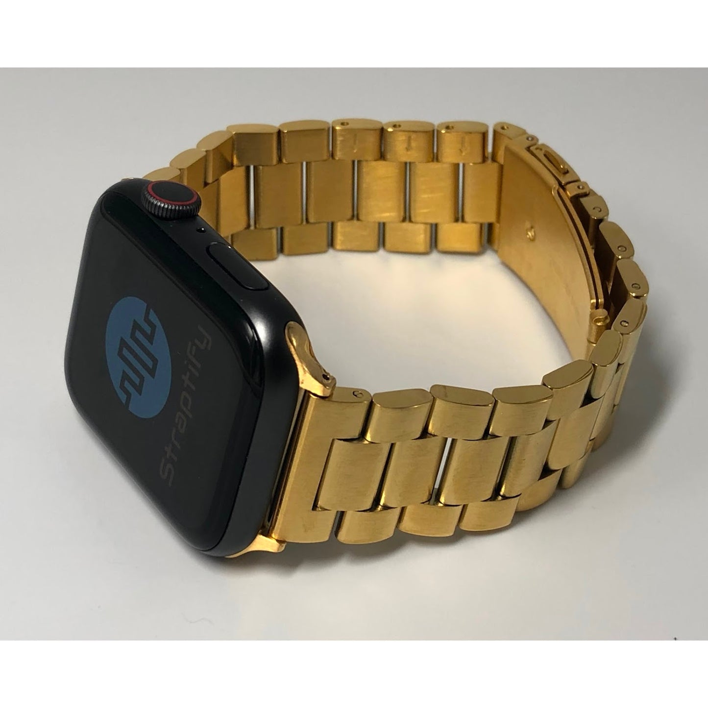 Three-beaded stainless steel strap - Gold 三珠不銹鋼錶帶 - 金色
