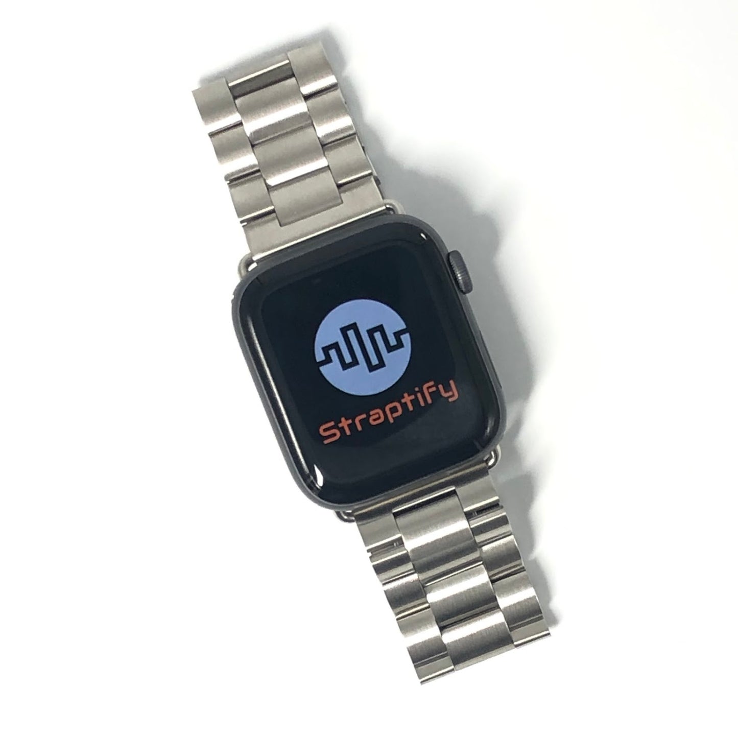 Three-beaded stainless steel strap - Silver 三珠不銹鋼錶帶 - 銀色