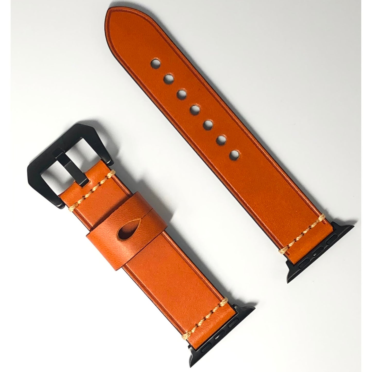 Vintage leather strap - Orange 復古真皮錶帶-橙色