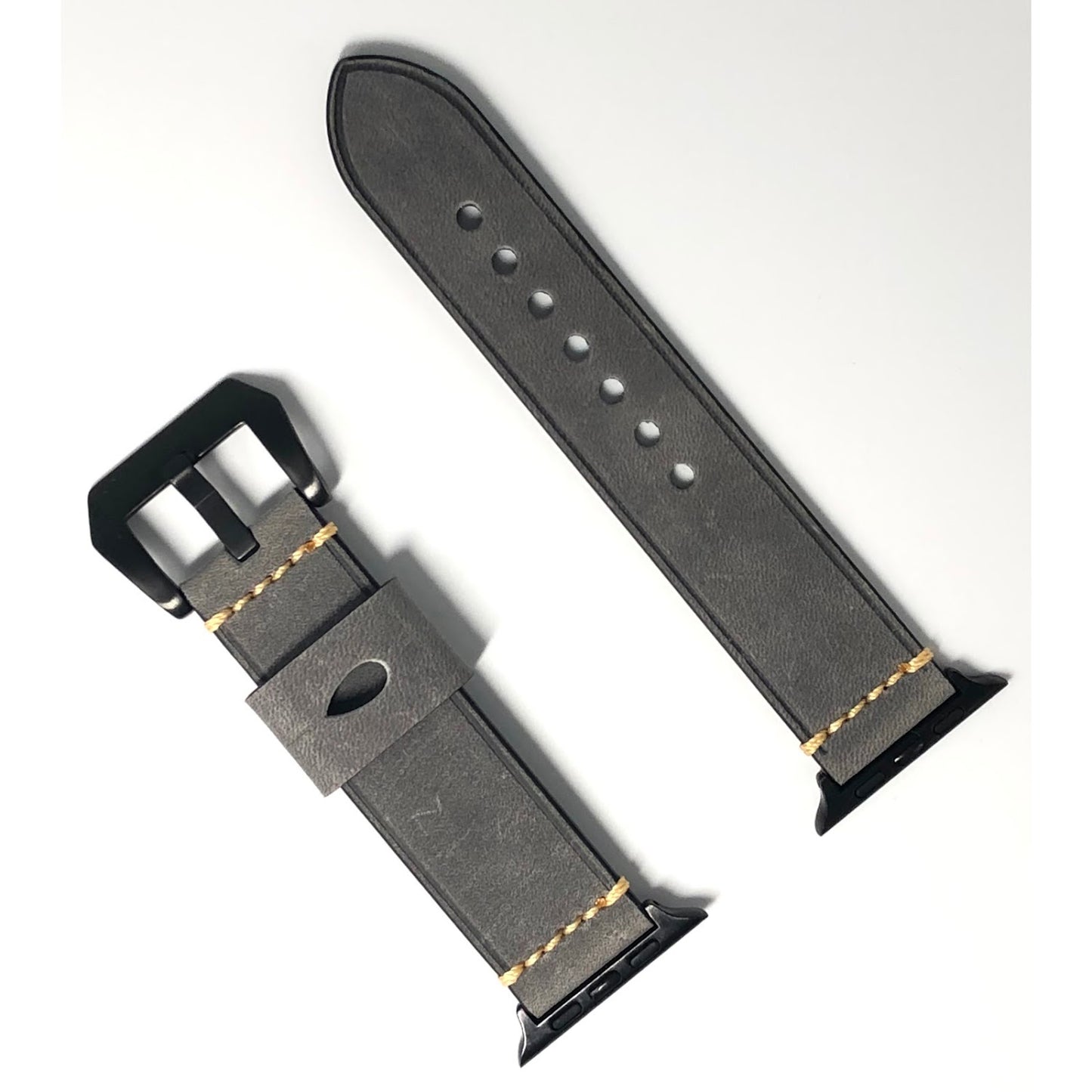 Vintage leather strap - Gray-Green 復古真皮錶帶-灰綠色