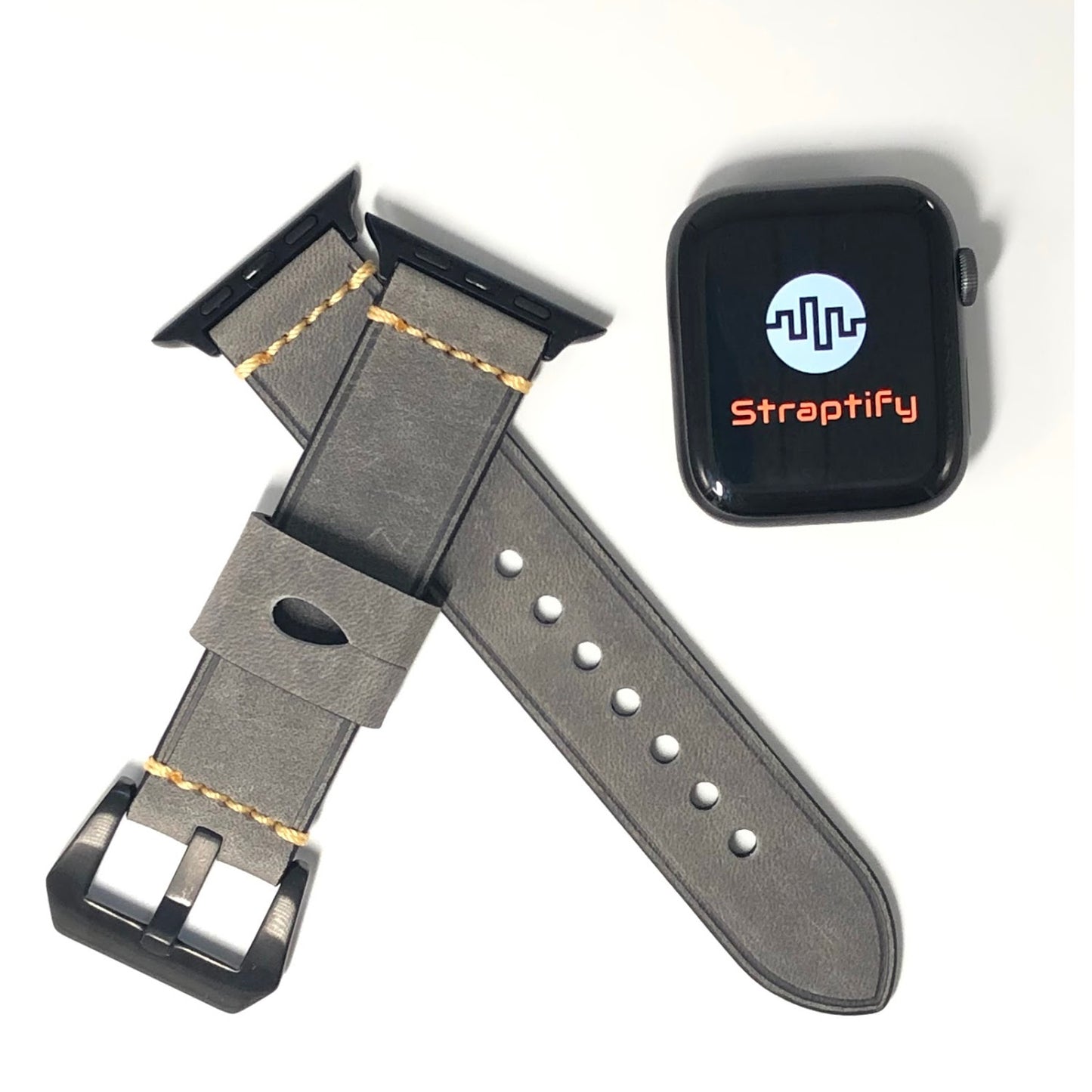 Vintage leather strap - Gray-Green 復古真皮錶帶-灰綠色