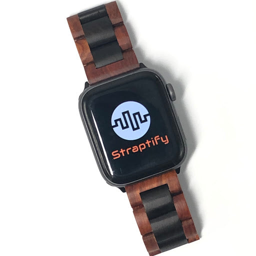 Red sandalwood + ebony solid strap
紅檀+黑檀木實心錶帶
