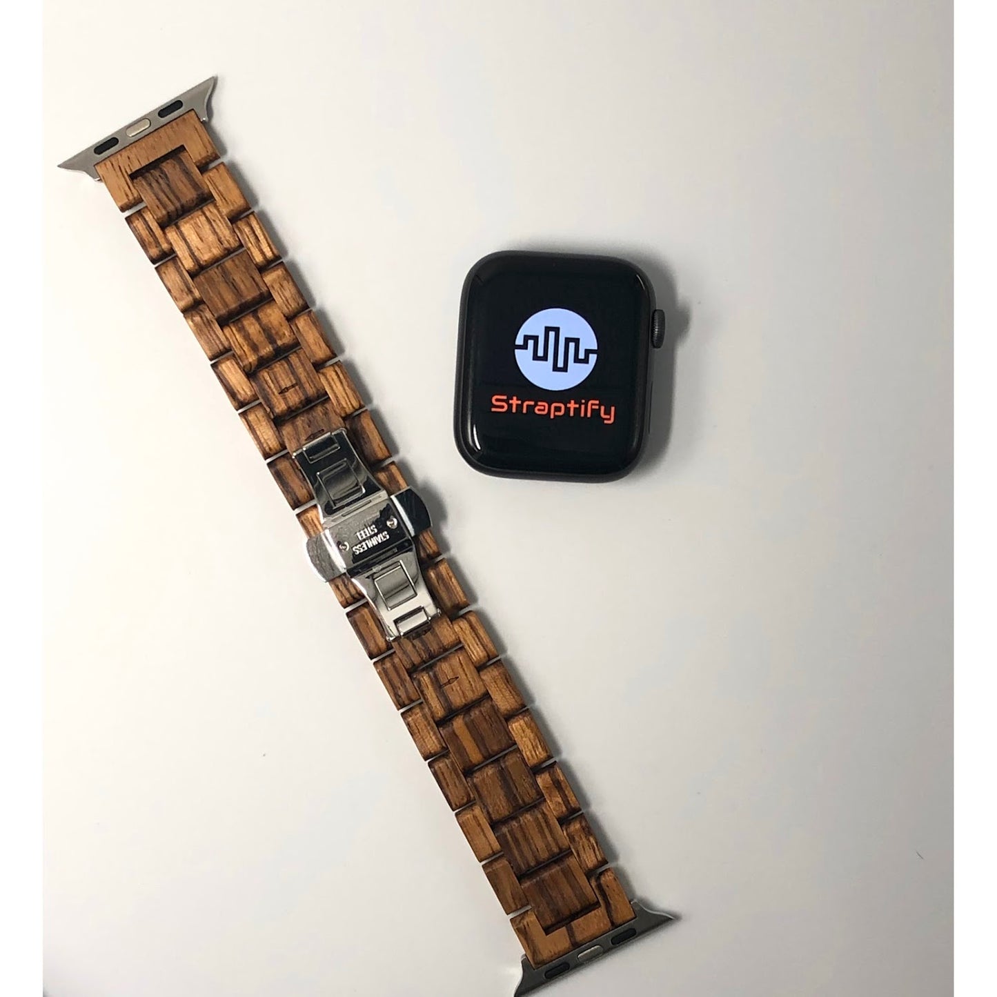 Zebra wood solid strap 斑馬木實心錶帶