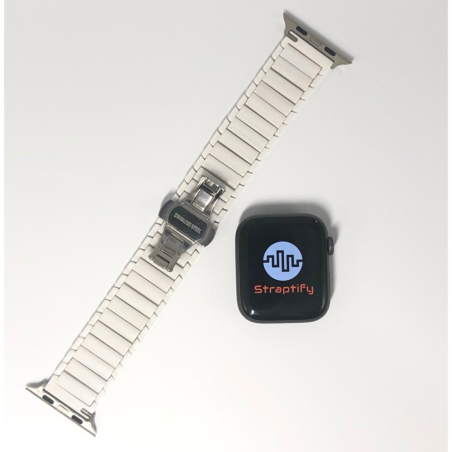 One Bead Ceramic Strap (white) 一珠陶瓷錶帶(白色)