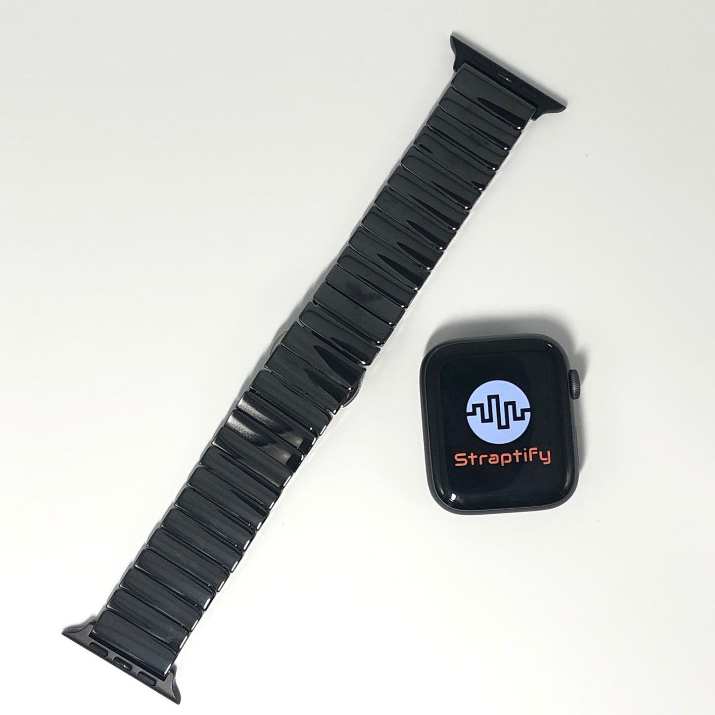 One Bead Bright Black Ceramic Strap
一珠亮黑陶瓷錶帶