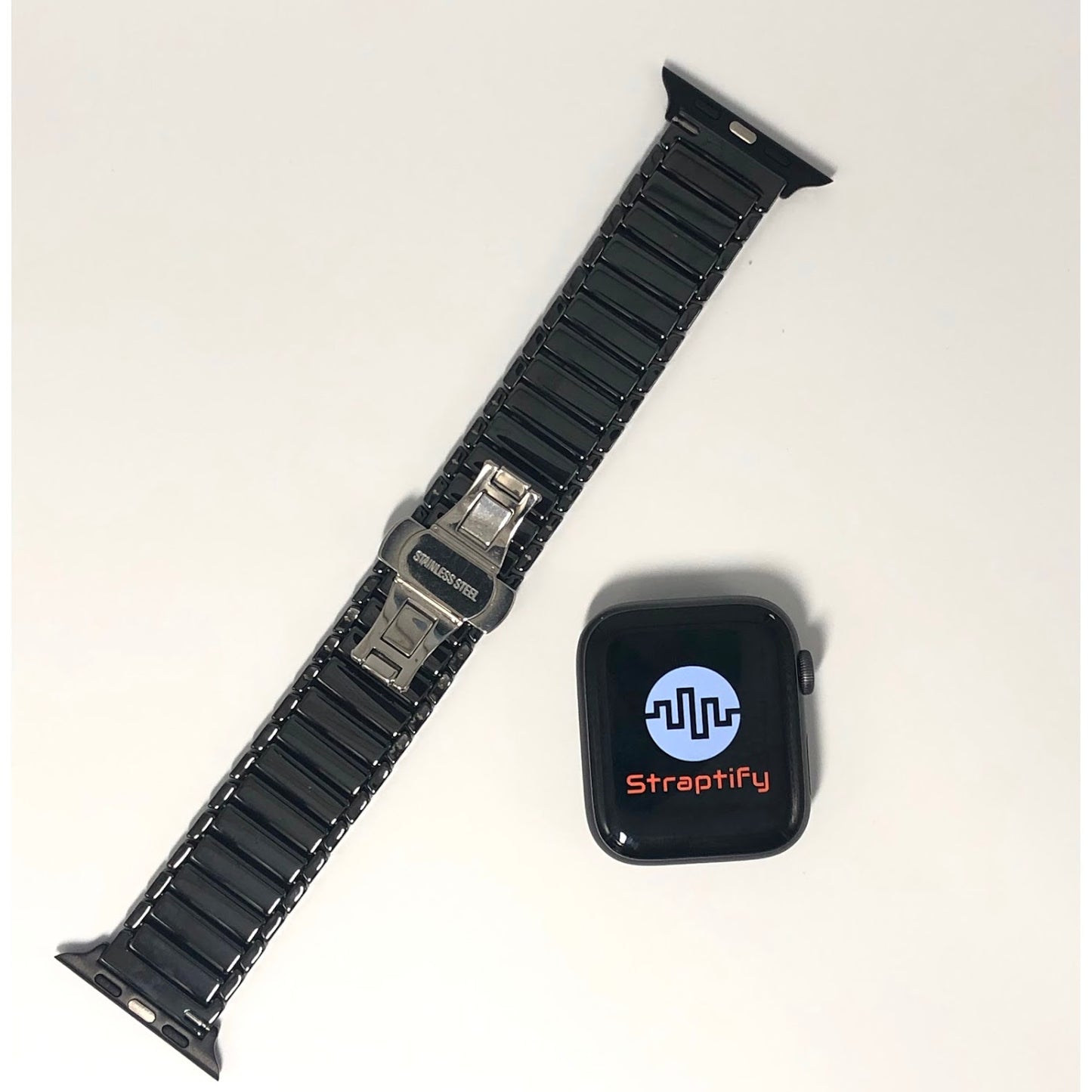 One Bead Bright Black Ceramic Strap
一珠亮黑陶瓷錶帶