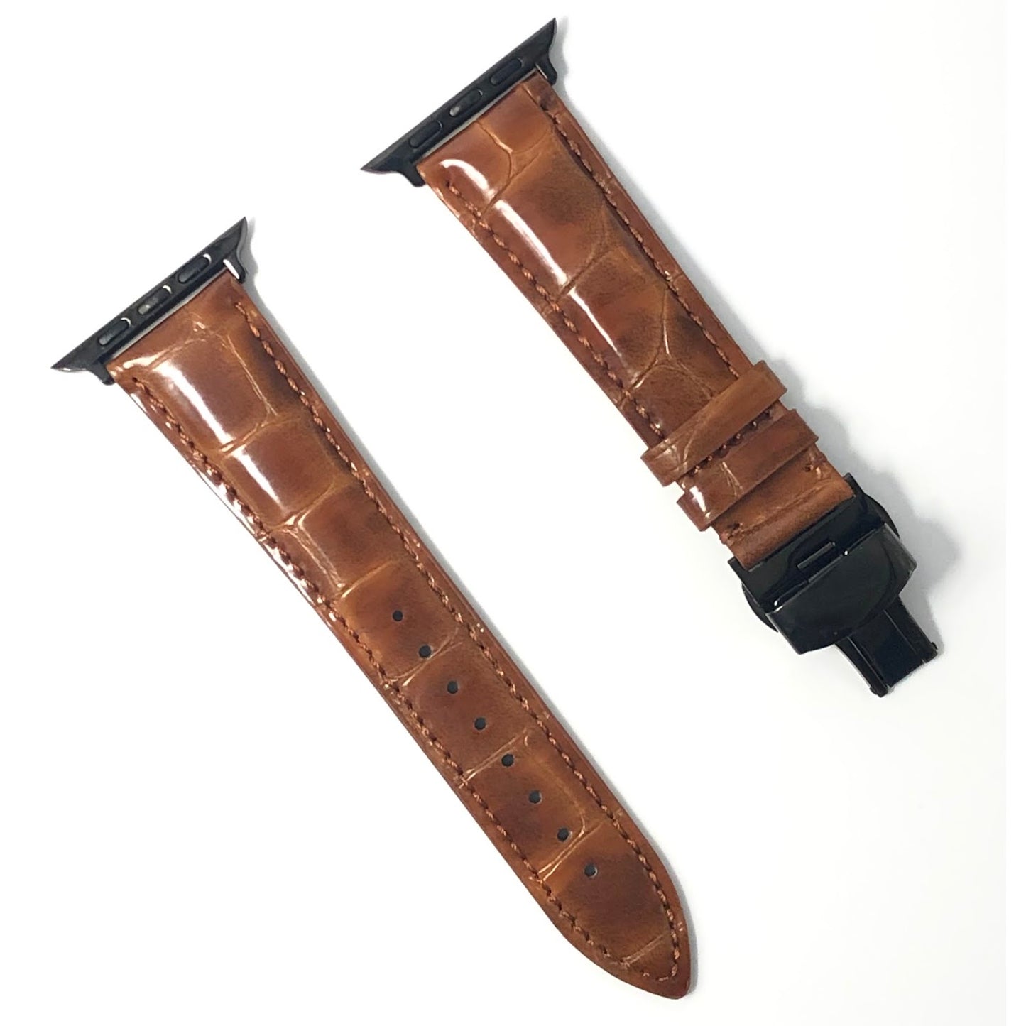 Classic Crazy Horse Oil Leather Butterfly Buckle Strap (Light Brown)
古典瘋馬油皮蝴蝶扣錶帶 (淺棕)