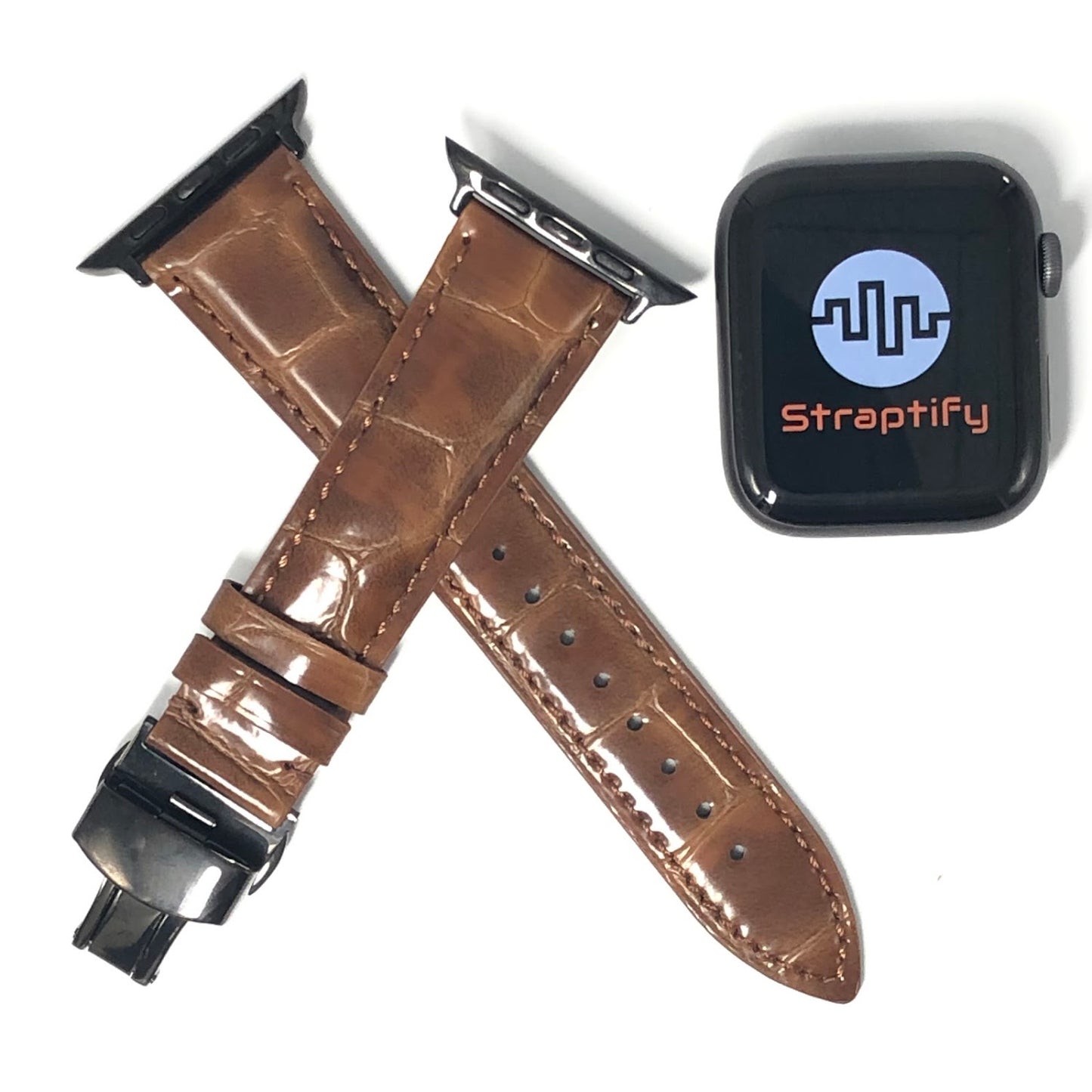 Classic Crazy Horse Oil Leather Butterfly Buckle Strap (Light Brown)
古典瘋馬油皮蝴蝶扣錶帶 (淺棕)
