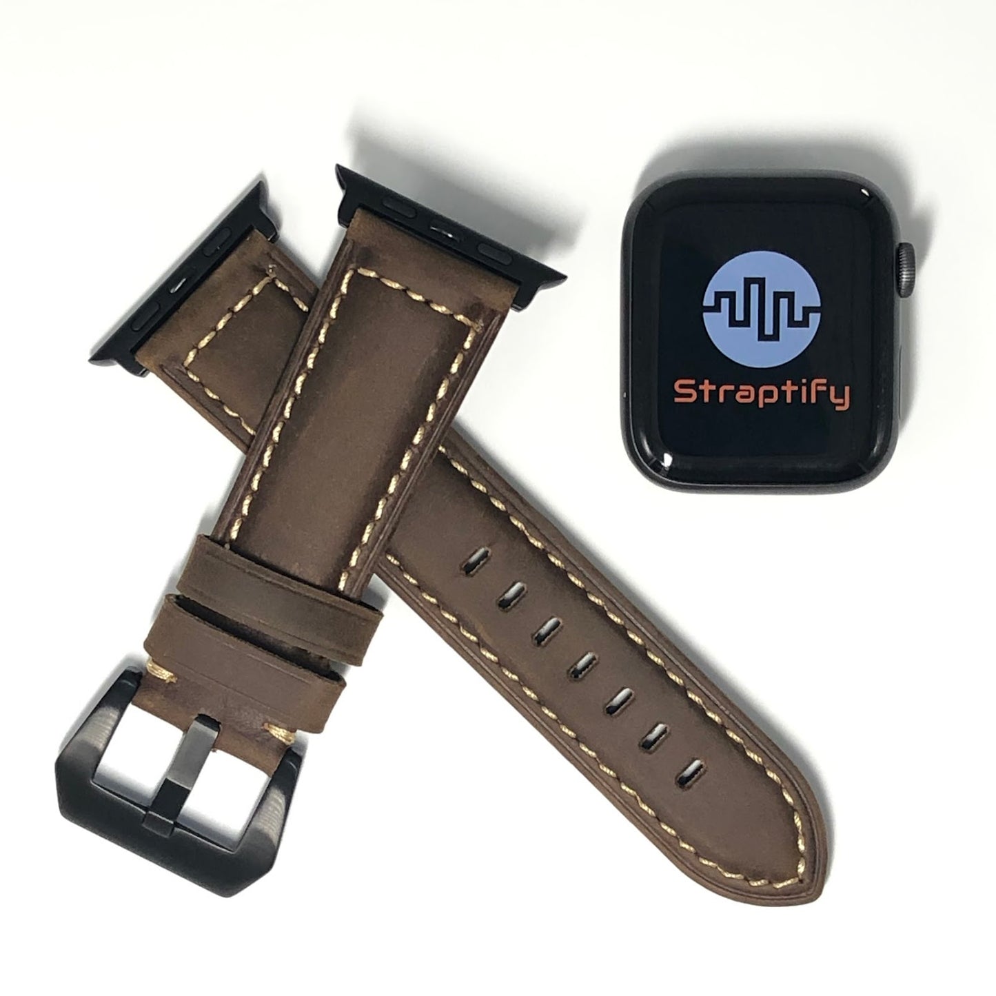 Froested leather strap - dark brown
磨砂面真皮錶带 - 深棕色