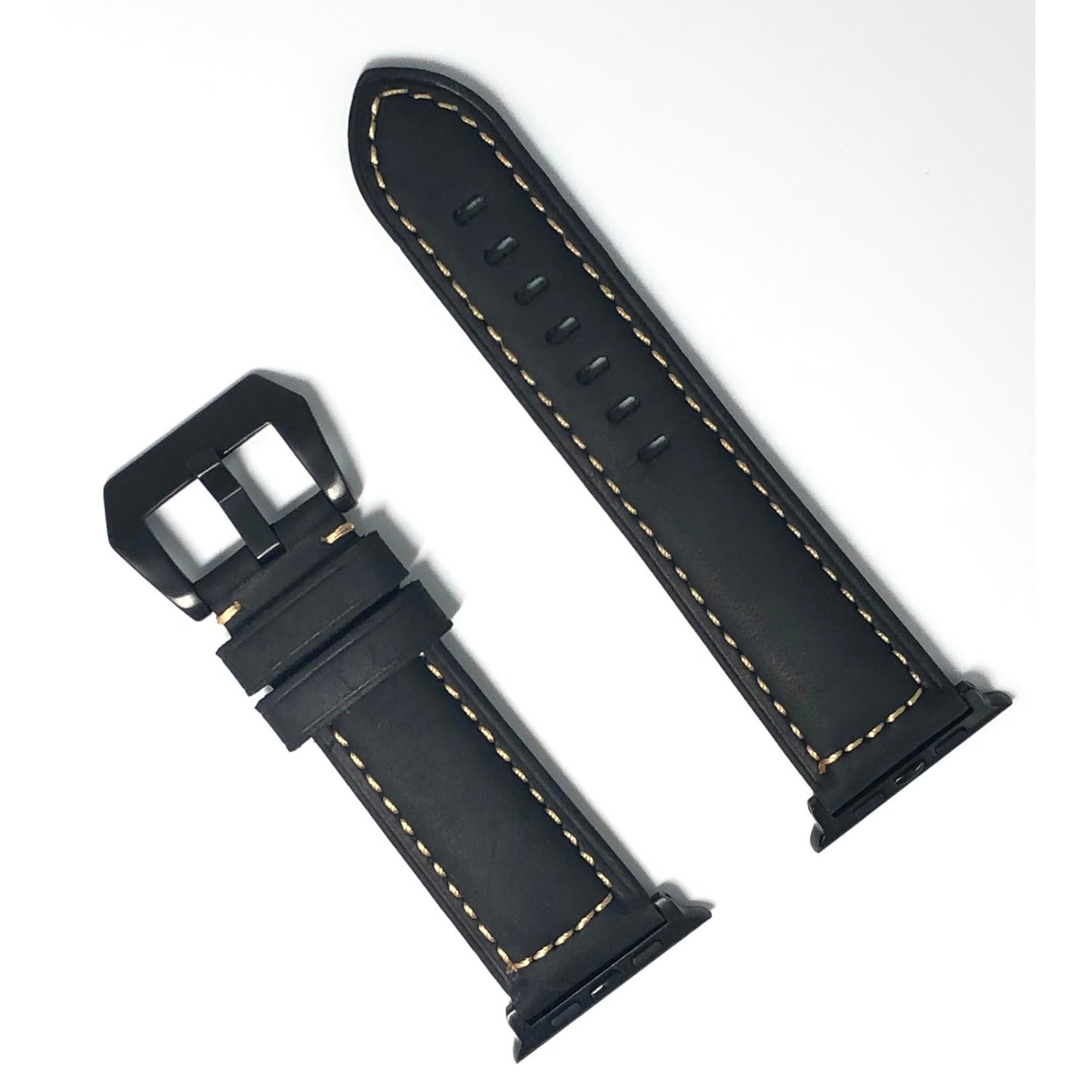 Froested leather strap - black 磨砂面真皮錶带 - 黑色