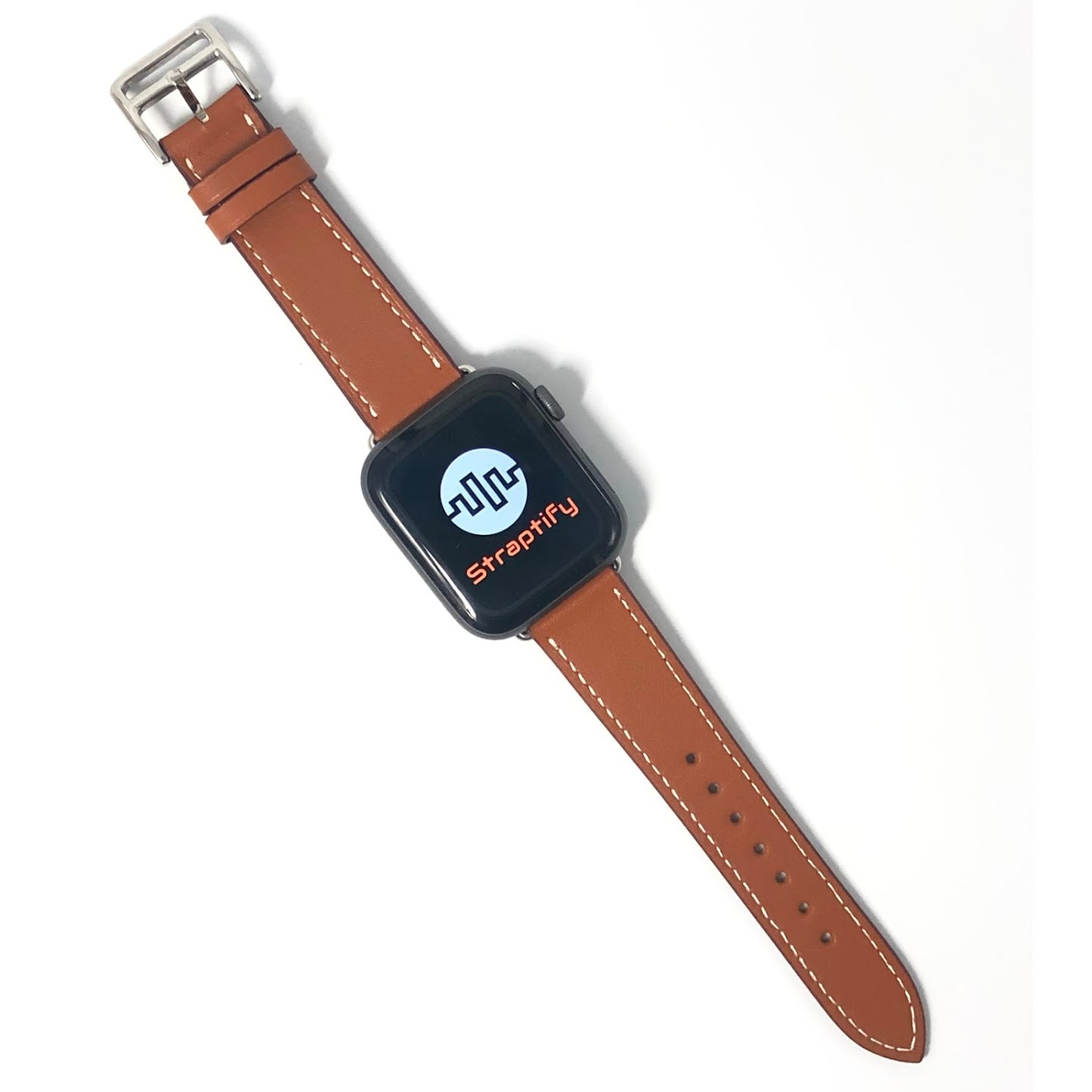 Single-loop leather strap - brown 單圈真皮錶帶-棕色