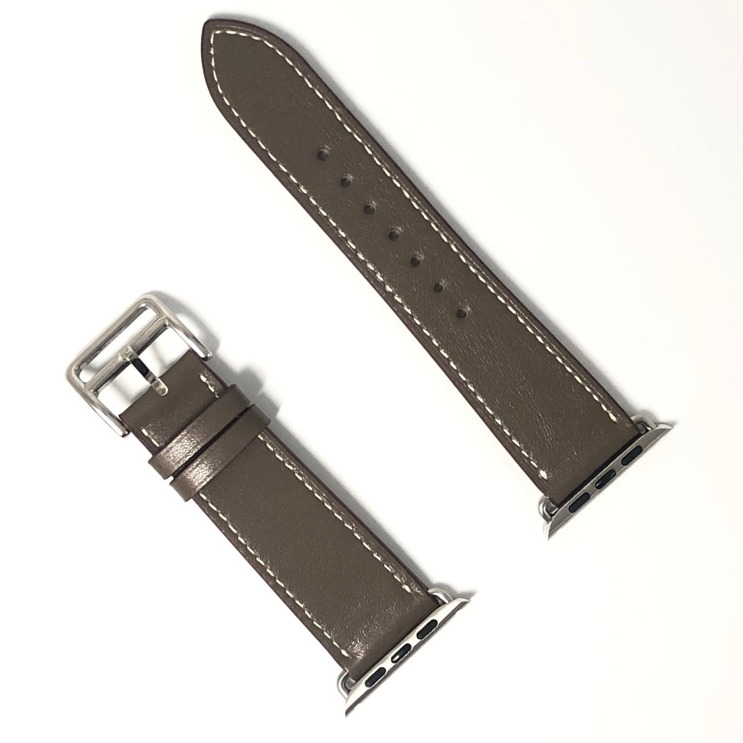 Single-loop leather strap - Gray 單圈真皮錶帶-灰色