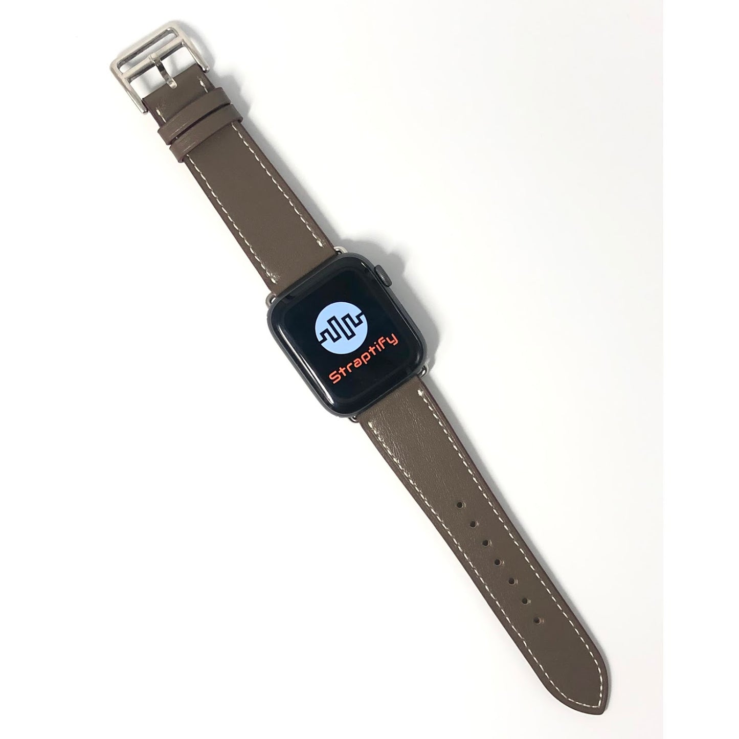 Single-loop leather strap - Gray 單圈真皮錶帶-灰色