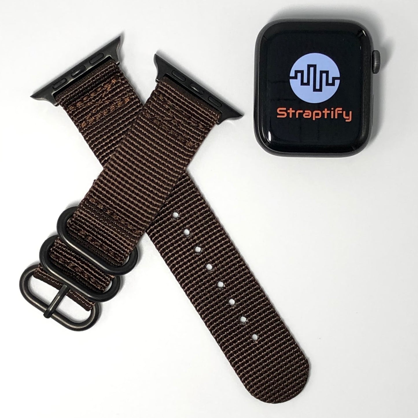 Nylon Apple Watch Strap - dark brown 尼龍蘋果錶帶 - 深棕色