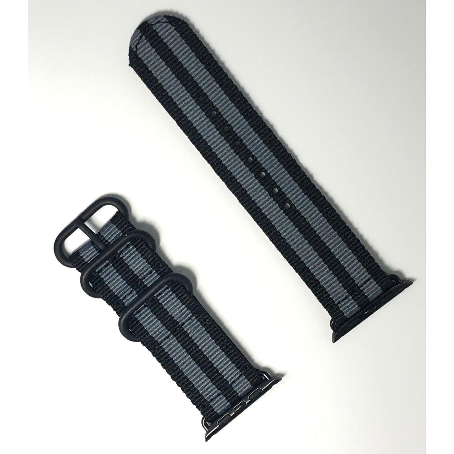 Nylon Apple Watch Strap - Black Grey 尼龍蘋果錶帶 - 黑灰色