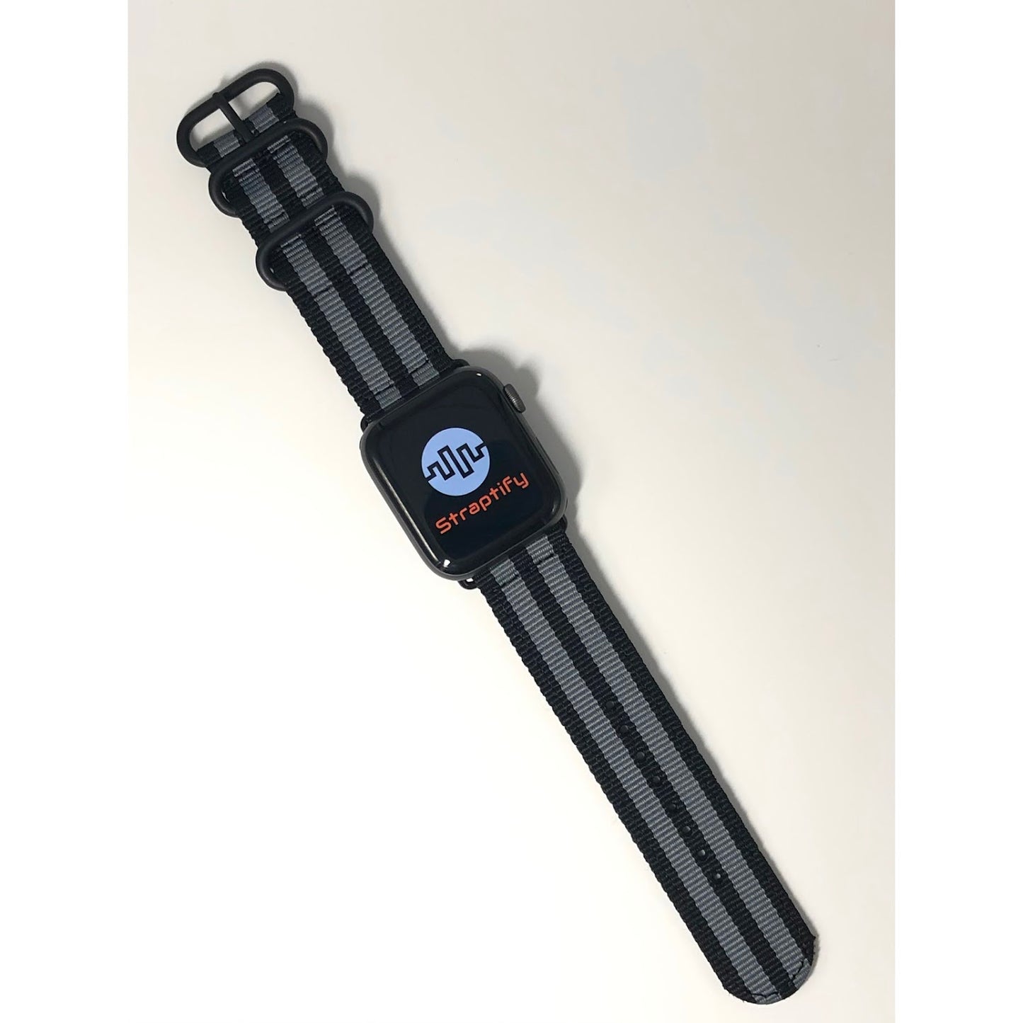 Nylon Apple Watch Strap - Black Grey 尼龍蘋果錶帶 - 黑灰色